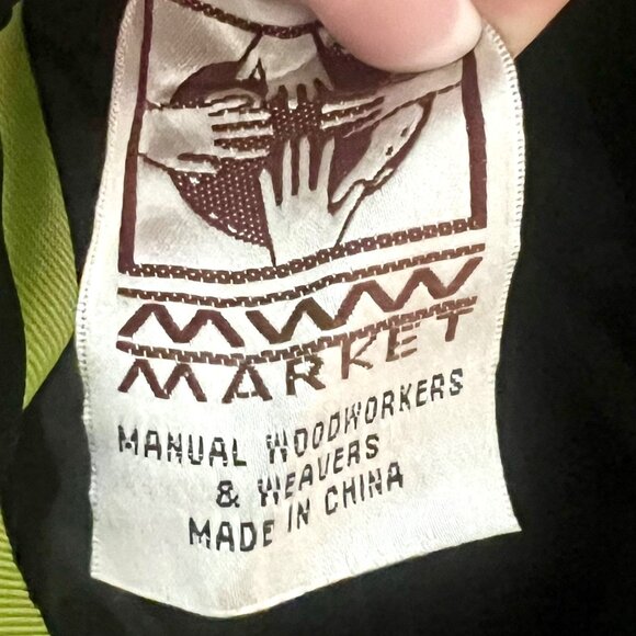 Life Is a Gift MWW Market Canvas Tote Bag Purse Ribbon Cute Girly Fun Whimsy - Picture 8 of 8